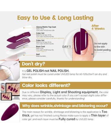 YTD Likomey Gel Nail Polish - 15ml Wine Purple UV Soak Off Varnish for Fall & Winter Nail Art - Raspberry Deep Plum Gel for DIY Manicure & Pedicure - CS017 0.5 Fl Oz - Buy Online on SooperMarket.com