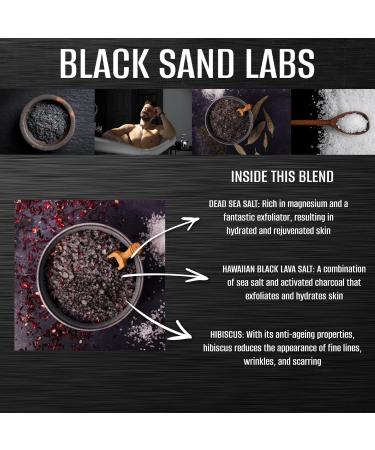 Black Sand Labs Premium Bath Salts for Him Premium Blend of Dead Sea & Hawaiian Black Lava Salts That Moisturises and Rejuvenates Skin Luxury Bath Salts for Men (Midnight Musk) - Buy Online on SooperMarket.com