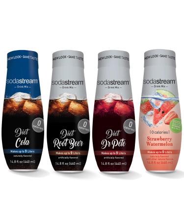 SodaStream Flavoring Diet Variety Pack Usa, 14.8 Fl Oz (Pack of 4)