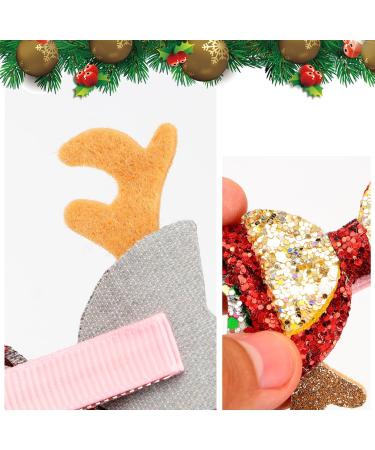 Glitter Christmas Hair Clip Cute Christmas Hair Clips Fashion Christmas Bows Clip Christmas Barrettes Christmas Hair Accessories for Women Christmas Party Supplies - Buy Online on SooperMarket.com