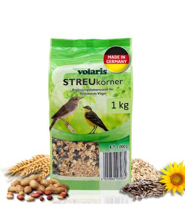 Eggersmann Volaris 1 kg Volaris Streuk rner |Fat- & Energierich |For all types of birds |Bird food wild birds all year round |Wild bird lining sunflower seeds 1 kg (1 Pack)