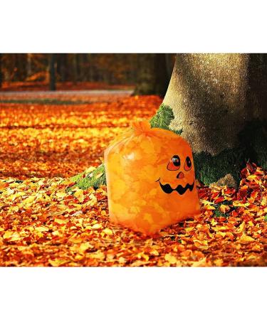 Juvale 6-Pack Pumpkin Leaf Bags - Small & Medium Trash Bags for Fall Lawn Decor - Orange - Buy Online on SooperMarket.com