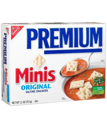 Premium Mini Saltine Crackers, 11 Ounce Boxes (Pack of 3) 11.0 Ounce (Pack of 3)