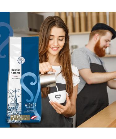 Helmut Sachers Viennese Blend Coffee - Premium 500g Arabica Beans Sustainably Roasted in Austria - Whole Bean Melange - Buy Online on SooperMarket.com