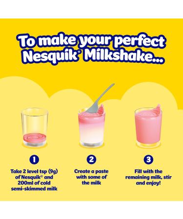 Nesquik Strawberry Powder 300g (Pack of 10) | Delicious Instant Flavor for Kids & Adults | International Shipping Available - Buy Online on SooperMarket.com