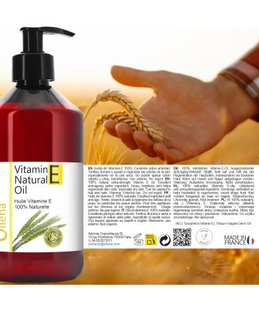 Vitamin E Oil (tocopherol) 100% natural Vegan Anti Aging Face Care Waterproof make-up remover Body and Hair Nails and Cuticles Repairing Moisturizer for Hands (1000 ml) - Buy Online on SooperMarket.com