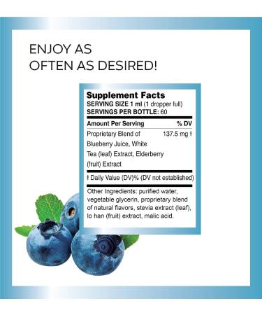 Pure Inventions Blueberry & White Tea Infusion Drops - 60 Servings, 2oz - No Sugar or Artificial Sweeteners - Buy Online on SooperMarket.com
