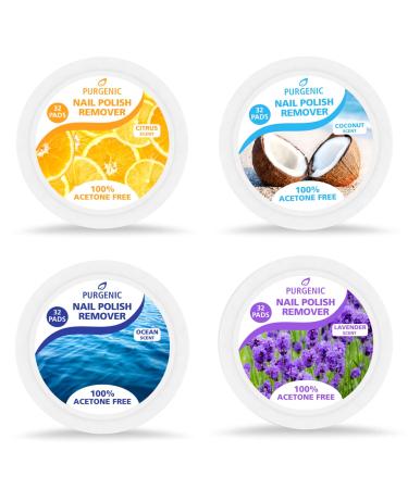 Nail Polish Remover Pads - (128 Count) - On the Go & Travel - Lint Free Nail Polish Wipes - Pre-soaked Pads Made All Natural Ingredients - Cuticle Wipes - No Harsh Odor or Chemicals 128 Count (Pack of 4)