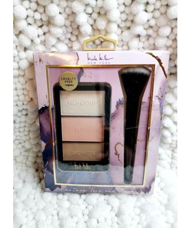 Nicole Miller Contour Trio Compact and Brush .12oz Bronze