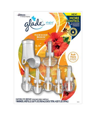 Glade PlugIns Scented Oil Warmer plus 6 Refills Hawaiian Breeze