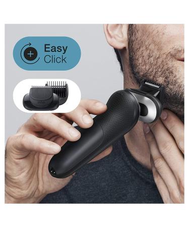 Braun Series 7 7075cc Electric Razor for Men - Waterproof Foil Shaver, Wet & Dry Shave with Beard Trimmer, Rechargeable - Includes Clean & Charge SmartCare Center and Leather Travel Case - Black - Buy Online on SooperMarket.com