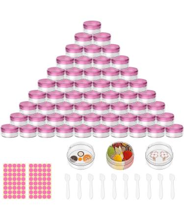 70 Pcs Cosmetic Jars 5 ML Sample Pots For Cosmetics Travel Pots For Cream Travel Pots For Toiletries Travel Pot Cosmetic Pots For Women (70 pink)