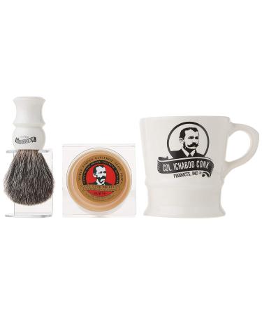 Buy Colonel Conk Model 221 Mug with Mixed Badger Brush and Soap - Premium Shaving Kit for International Shipping - Buy Online on SooperMarket.com