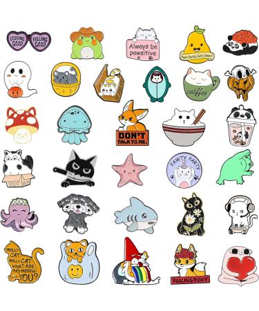 SINCCO Cute Enamel Backpack Pins Set - 20/40 PCS Funny & Cool Button Pins for Backpacks, Jackets, Hats - Aesthetic Brooch Lapel Pins Anime - Perfect Gifts for Kids & Girls - Buy Online on SooperMarket.com