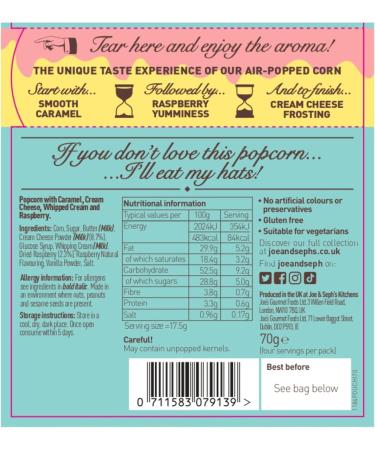 Joe & Seph's Birthday Cake Popcorn (1x70g) gourmet popcorn on the go snack sweet popcorn - Buy Online on SooperMarket.com