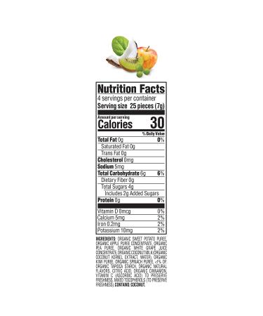 Happy Family Organics Organic Creamies - Freeze-Dried Veggie & Fruit Snacks with Coconut Milk | Apple, Spinach, Pea & Kiwi 1 oz - Buy Online on SooperMarket.com