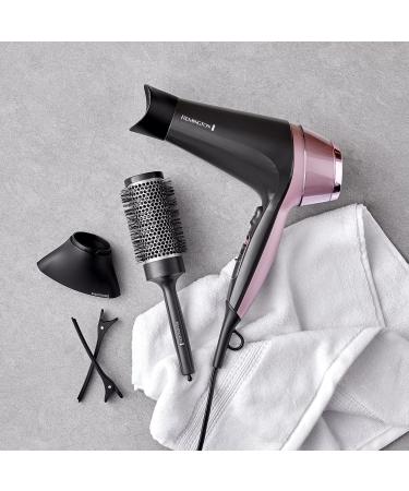 Remington Curl & Straight Confidence Hairdryer D5706 - Lightweight Ionic Dryer with Diffuser, Curling & Smoothing Nozzles - Buy Online on SooperMarket.com