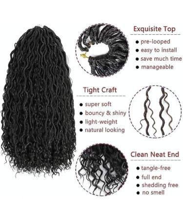 45 cm 18" / RIVER LOCS / 500G / 5 PIEZAS DE EXTENSIONES DE PELO PARA TRENZAS DE GANCHILLO/POR PIEZA: 24 HEBRAS 100G / CON ASPECTO NATURAL PREMIUM (18"45cm 1B) - Buy Online on SooperMarket.com