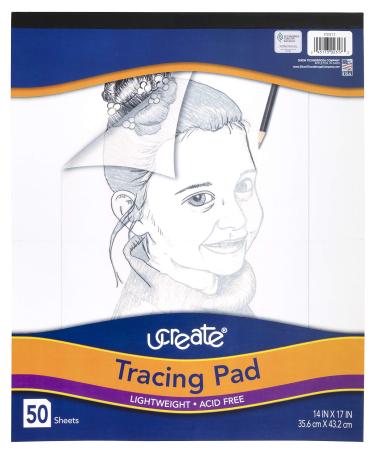 Pacon UCreate Tracing Pad  White  14 x 17  50 Sheets