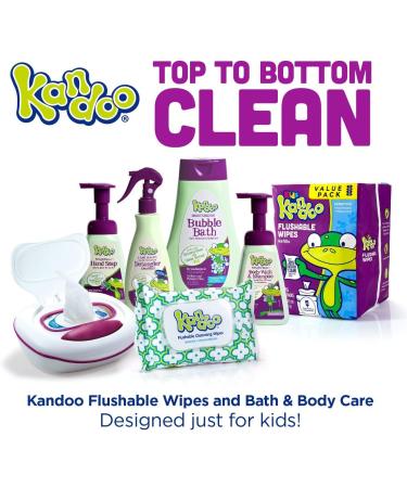 Kandoo Flushable Unscented Baby & Kids Wipes - Hypoallergenic Potty Training Cleansing Cloths - 48 Ct, Pack of 12 - Buy Online on SooperMarket.com