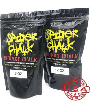 Spider Chalk Chunky Chalk 8 oz. Bag - Extra Dry Long-Lasting Grip for Rock Climbing - Indoor & Outdoor Bouldering - Buy Online on SooperMarket.com