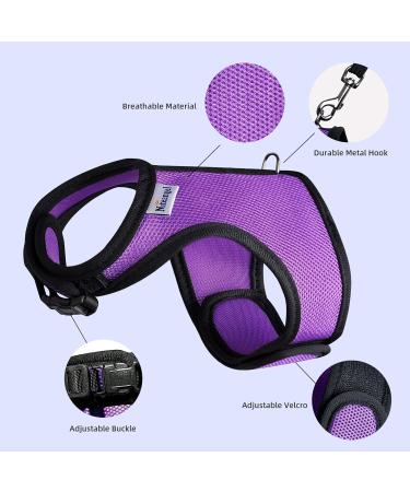 Niteangel Adjustable Soft Harness for Rabbit (L Purple) - Elastic Leash Included | Shop Internationally - Buy Online on SooperMarket.com