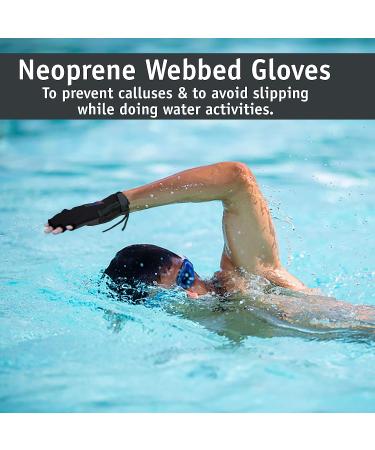 Water Gear Neoprene Fingerless Force Gloves - Black LARGE (50% More Resistance) - Buy Online on SooperMarket.com