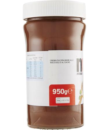 Ferrero Nutella jar Hazelnut spread with Cocoa 950 grams CHOCOLATE - Buy Online on SooperMarket.com