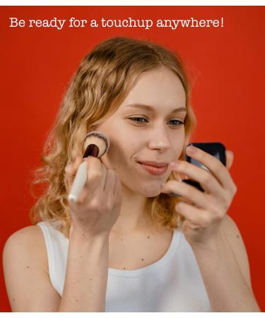 Iconikal Metal Compact Mirror 1X/3X Magnification Black 2-Pack - Portable Makeup Mirrors - Buy Online on SooperMarket.com