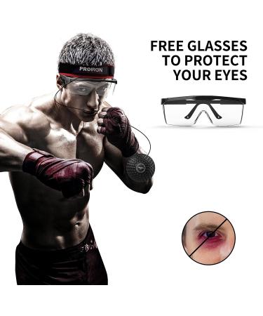 PROIRON Boxing Reflex Ball Set with Safety Glasses - Hand Eye Coordination Training Equipment for Adults and Kids - Includes 4 Balls and 2 Headbands - Ideal Boxing MMA Gift for Teenage Boys - Buy Online on SooperMarket.com