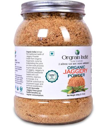 Orgrain India Organic Jaggery Powder 21.16 Oz | Hand Crushed Gur Powder | Organically Grown | No Preservatives Added | No Artificial Flavors - Buy Online on SooperMarket.com