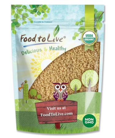 Organic Whole Wheat Couscous, 5 Pounds - Non-GMO, Kosher, Raw, Vegan, Bulk 5 Pound (Pack of 1)