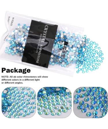 576PCS Aquamarine Rhinestones & Nail Crystals - SS30 (6.4mm & 6.5mm) for Stunning Nail Art | International Shipping - Buy Online on SooperMarket.com