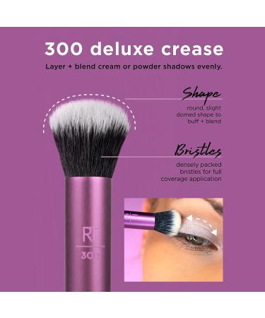 Real Techniques Everyday Essentials 6-Piece Makeup Brush Set with 2 Sponge Blenders - Multiuse Brushes for Eyeshadow, Foundation, Blush, Highlighter, and Concealer - Buy Online on SooperMarket.com
