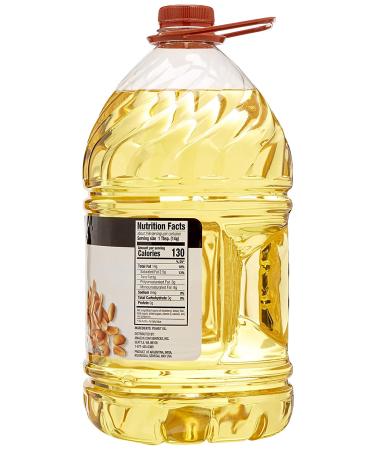 Happy Belly Peanut Oil - 1 Gallon (128 Fl Oz) | Premium Quality, Ideal for Cooking and Frying - Amazon Brand - Buy Online on SooperMarket.com