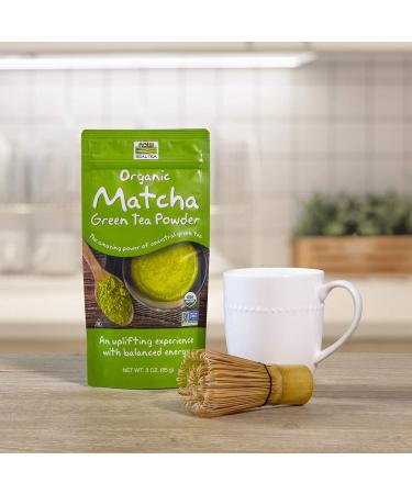 Now Foods Organic Matcha Green Tea Powder 3 oz - Real Tea for Health Benefits - Buy Online on SooperMarket.com