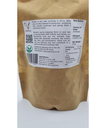 Salted & Toasted Macadamia Nuts - 250g Rich and Buttery 250g - Buy Online on SooperMarket.com