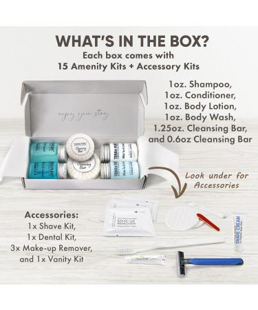 Terra Pure White Tea & Coconut Amenity Kit | Travel Size Shampoo Conditioner Lotion & More | 75 Pieces - Eco-Friendly Luxury Accessories for Hospitality - Buy Online on SooperMarket.com