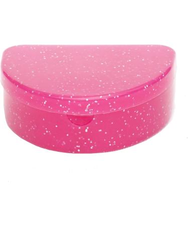 Slim Orthodontic Dental Case - Colour & Glitter Choices for Retainers Bleaching Trays Dentures & More (Glitter Pink) - Buy Online on SooperMarket.com