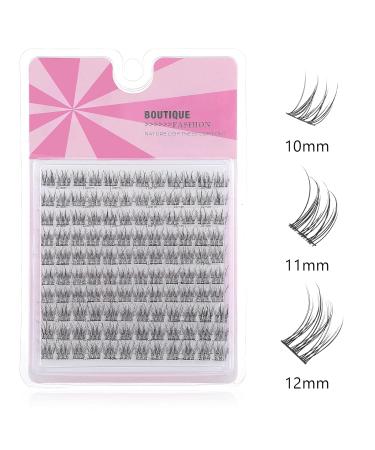 Natural Lash Clusters - 120pcs Wispy Eyelash Extensions (10-12mm) | Thick C Curl DIY False Eyelashes for Beginners | Thin Band Individual Lashes - Buy Online on SooperMarket.com