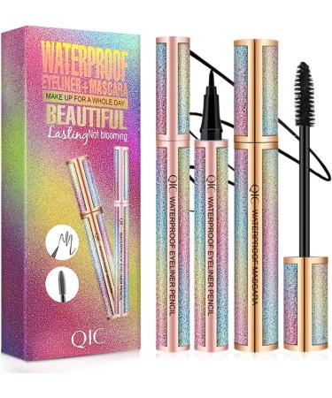 QIC Mascara Black Mascara&Eyeliner Set