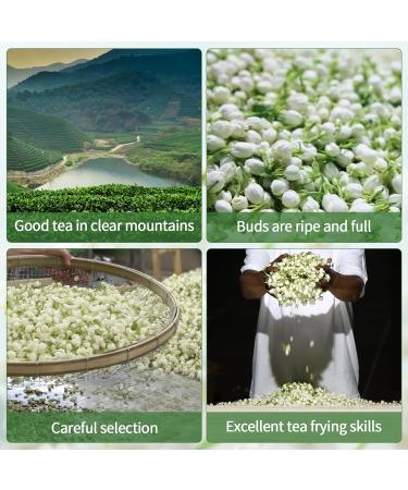 Jasmine Dragon Pearls 50g Loose Leaf Green Tea - Natural Hand Rolled Jasmine Green Tea with Floral Scent and Tonic Effects - MQUPIN - Buy Online on SooperMarket.com