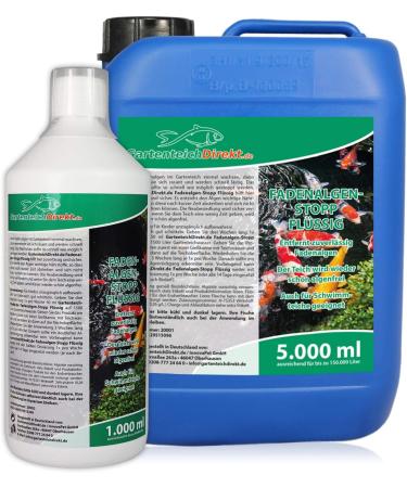 Gartenteich-Direkt Thread Algae Stop Liquid for Garden Pond - 5L | Fast & Reliable Algae Remover - Buy Online on SooperMarket.com