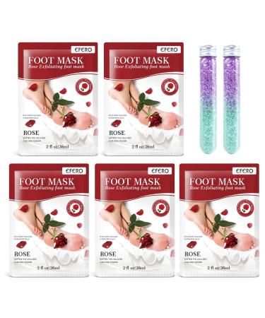 Foot mask 5 pair of coconut milk foot peeling mask 2 swimming salt cornea foot mask foot mask socks Moisturizing ends for dry and cracked feet foot spa for men and women #6