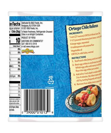 Ortega Whole Green Chiles Mild - 27 oz | Authentic Mexican Peppers - Buy Online on SooperMarket.com