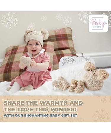 Unisex Baby Gift Set - Gender Neutral Newborn Hamper for Baby Shower - Winter Collection in Beige - Buy Online on SooperMarket.com