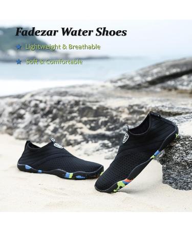 Unisex Bathing Shoes | Quick-Drying Lightweight Aqua Shoes for Men & Women | Breathable Water Shoes - Size 38 EU Black - Buy Online on SooperMarket.com