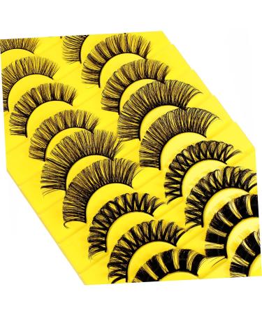 50 Pairs Fluffy Natural Fake Eyelashes - Realistic Full Strip Lashes for Women | Bulk Makeup Tools - Buy Online on SooperMarket.com
