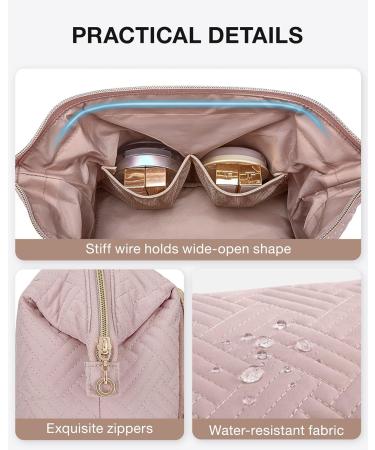 BAGSMART Travel Makeup Bag Organizer Case for Women - Pink - Buy Online on SooperMarket.com
