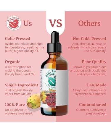 Shop Bella Terra Prickly Pear Oil 4 oz - Nourishing Cactus Oil with Omega-6 & Vitamin K - Experience Natural Luxury - Buy Online on SooperMarket.com